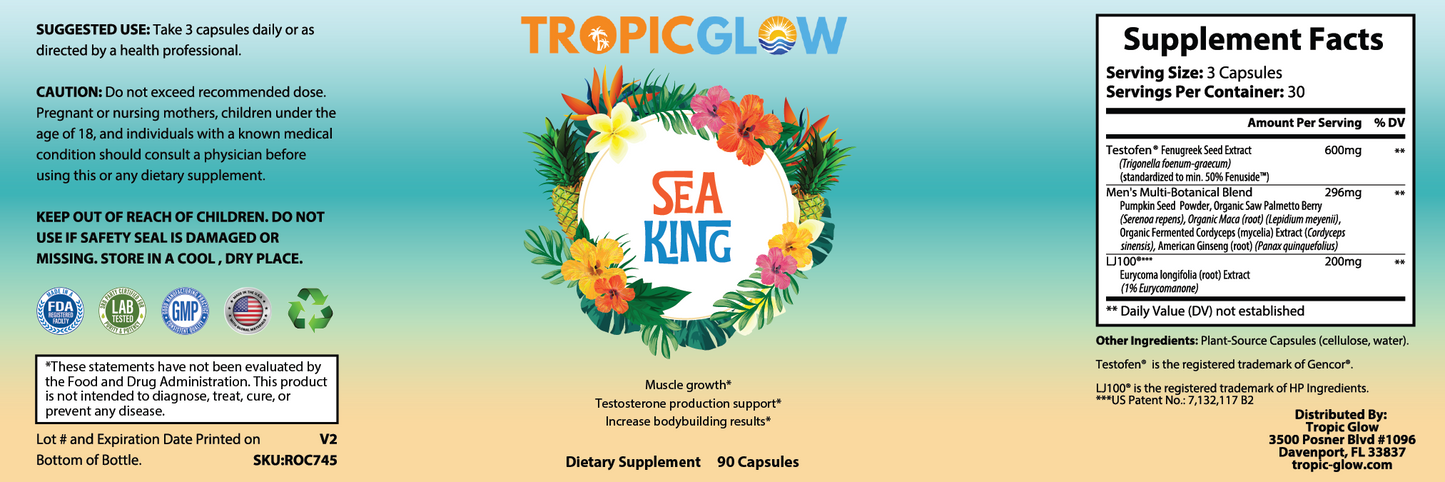 Sea King | Testosterone Booster | BACKORDERED - ARRIVING IN 2-3 WEEKS